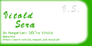 vitold sera business card